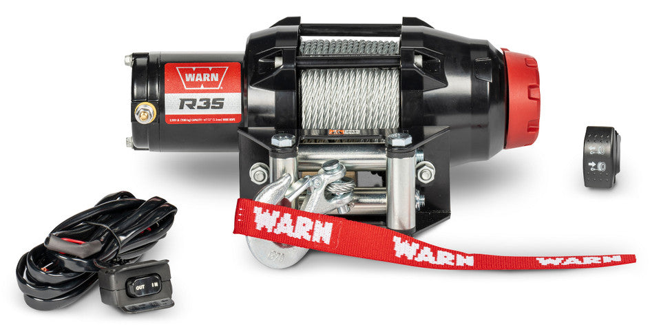 WARN R35 ATV WINCH - 3500LB STEEL CABLE