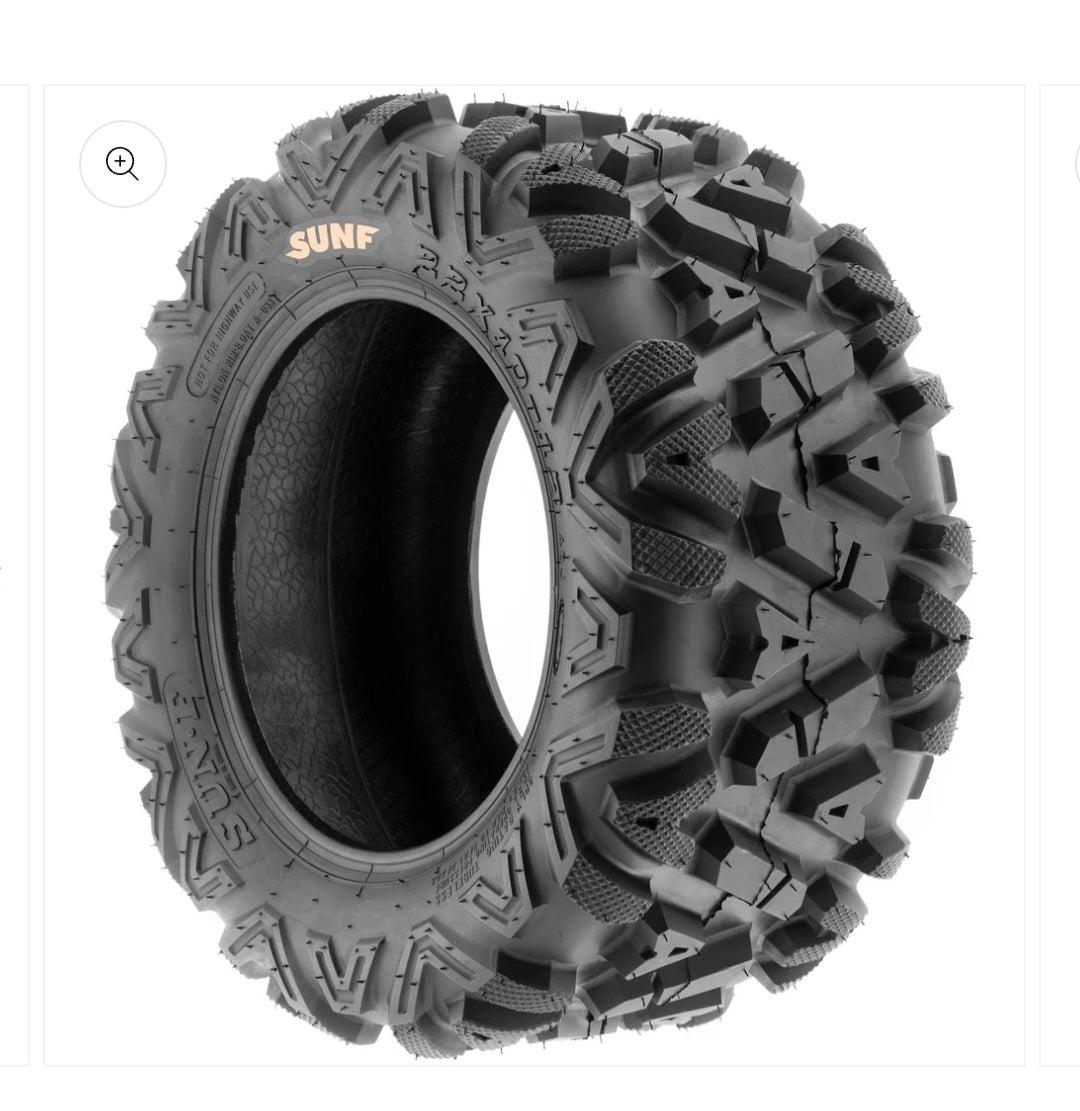 Polaris Sportsman Wheel & Tire Package – SunF A051 All-Terrian on Vision 550 (25x12, 4×156)