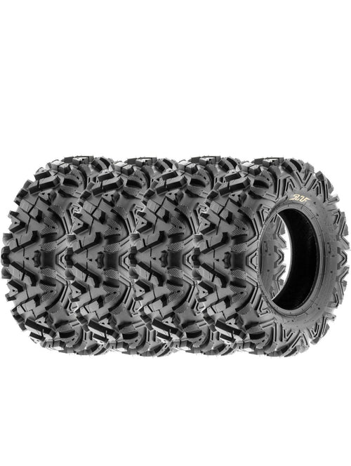 Polaris Sportsman Wheel & Tire Package – SunF A051 All-Terrian on Vision 550 (25x12, 4×156)